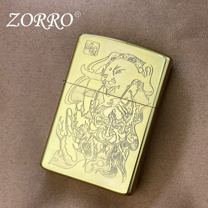 佐罗zorro官方煤油打火机男创意新型佛魔一念老式砂轮个性防风潮-封面