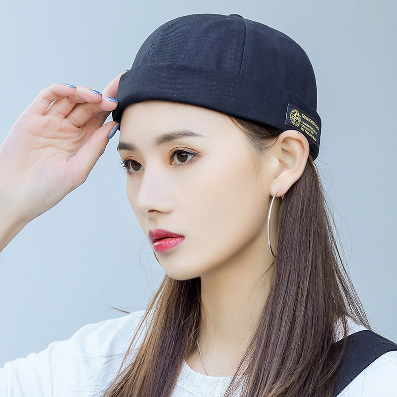 帽子女瓜皮帽女夏季地主帽雅痞帽韩版地痞帽ins夏天水手遮阳帽