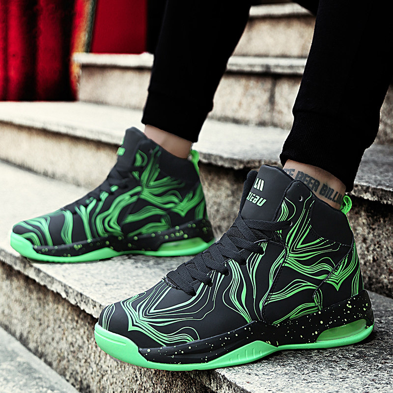 2019夏季青少年荧光潮鞋透气运动鞋男鞋秋季高帮鸳鸯鞋子潮流球鞋|msdalam kategori Kasut lelaki popular, kasut kanvas - dari Buy2taobao.com untuk memberikan perkhidmatan ejen Taobao profesional membeli