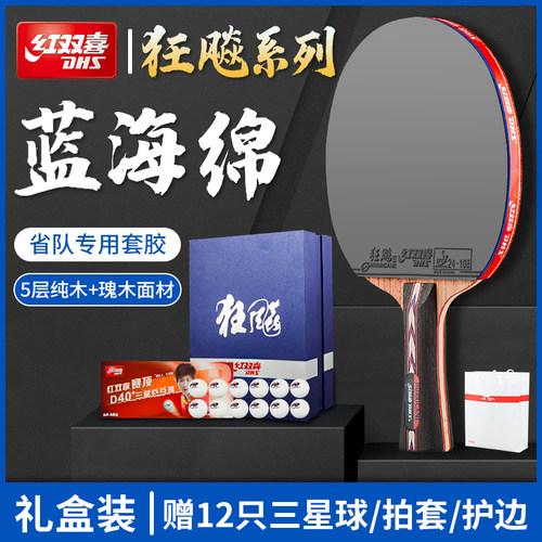 红双喜乒乓球拍专业级狂飙礼盒