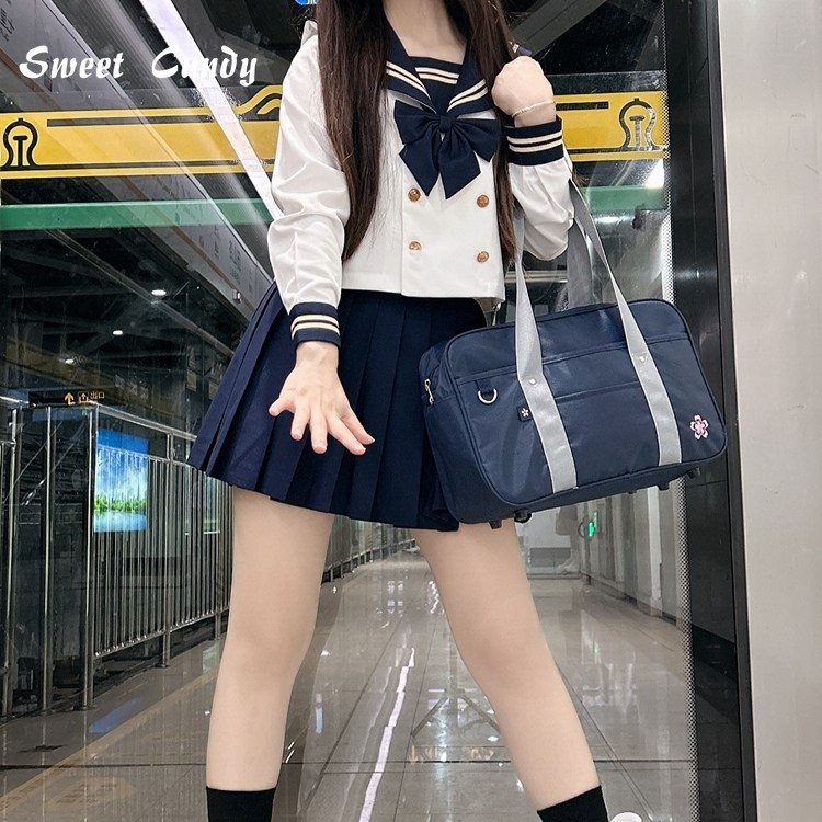 日系基础款刺绣日常JK制服包手提包校供学生书包单肩斜挎包电脑包