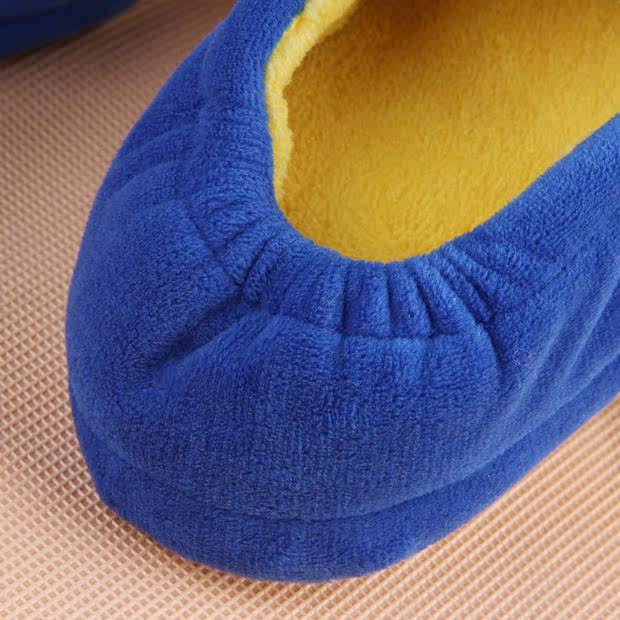 Pantoufles enfants en suède pour hiver - semelle caoutchouc - Ref 1005765 Image 4