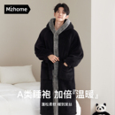 加厚加绒珊瑚绒情侣睡衣女士套装 睡袍男秋冬季 家居服 款 2025年新款