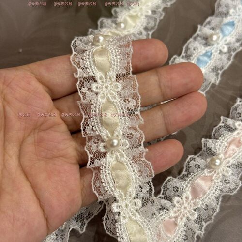 蕾丝花边双层diy褶皱手工蝴蝶结装饰痛包娃衣洛丽塔辅料材料