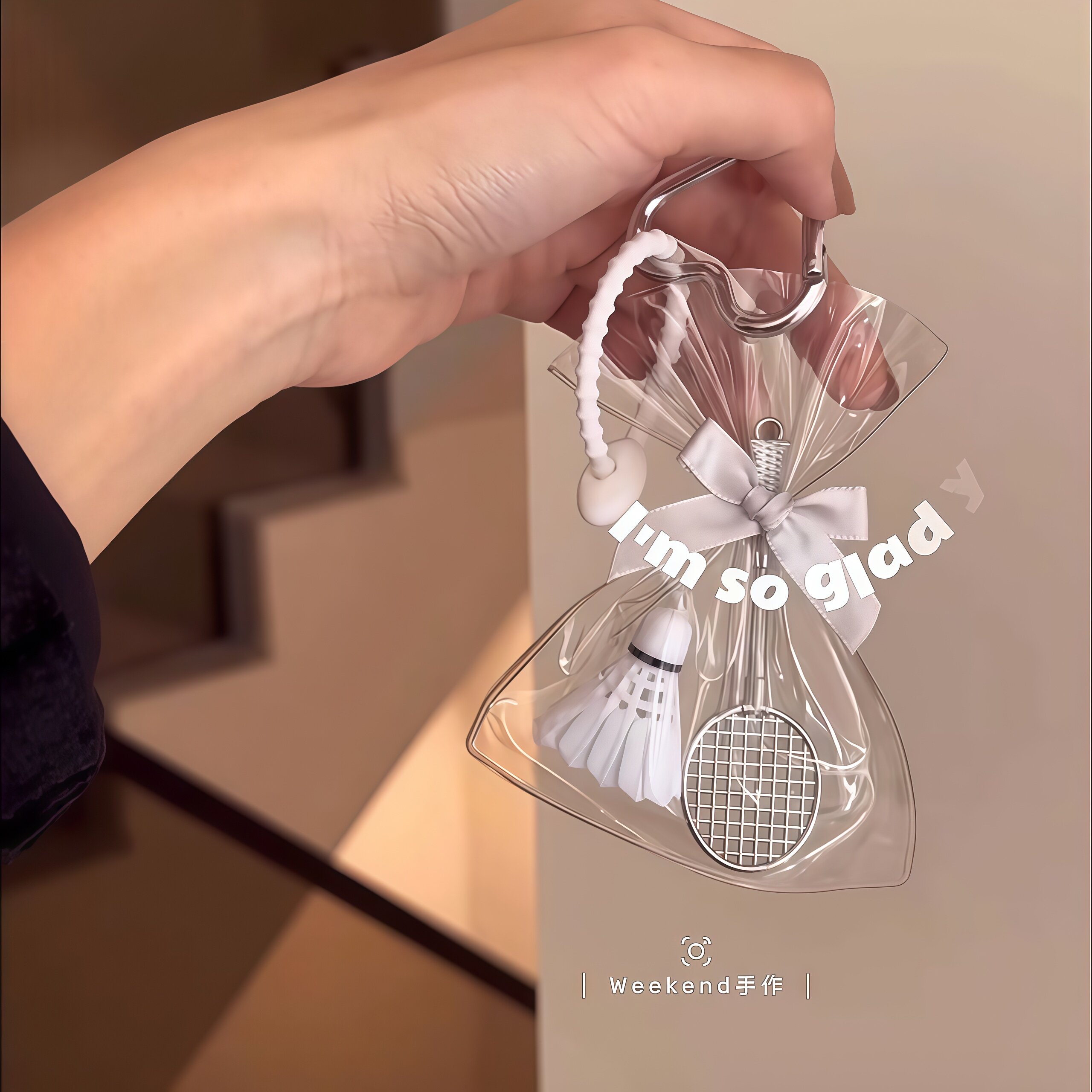 小红书同款一袋羽毛球挂件ins口袋钥匙扣书包包挂饰闺蜜伴手礼物