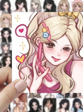 甜酷头像贴纸may风格ins风Y2K纯欲贴画手账平板手机桌面墙面贴纸2026新款高颜值ins小学生