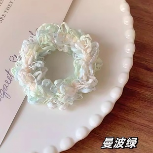 森系超仙花边毛巾圈清新ins少女扎头发绳甜美大肠圈马尾皮筋发饰