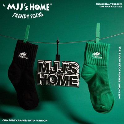 美式复古潮牌雪山袜子男中筒袜