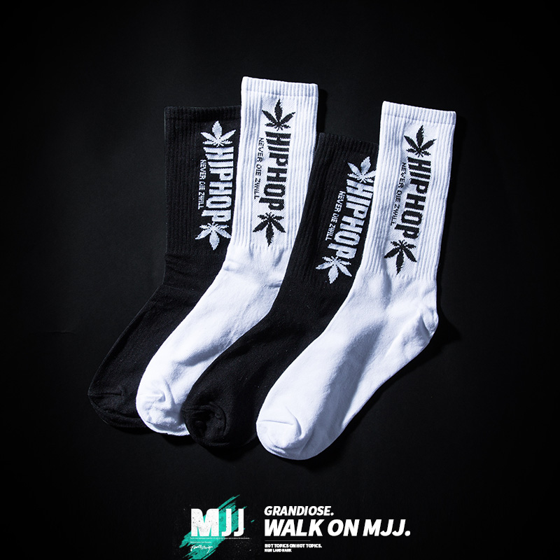 潮牌嘻哈风ins长筒袜子男女款