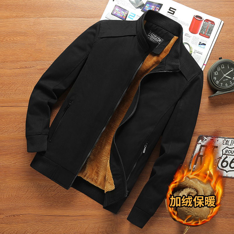 thumbnail for Men Outwear 2024 Autumn/Winter Clothing Tops Spring/Autumn New K-style Trendy pure cotton Stand Collar Casual jacket Men&#039s Outerwear
