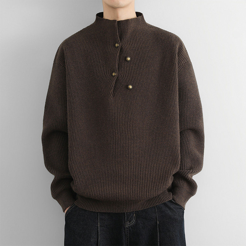 冬季新款男士半高领套头毛衣加厚保暖时尚针织打底衫毛线衣潮,男装,针织衫/毛衣,淘宝优惠券,粉丝福利购,淘宝优惠卷