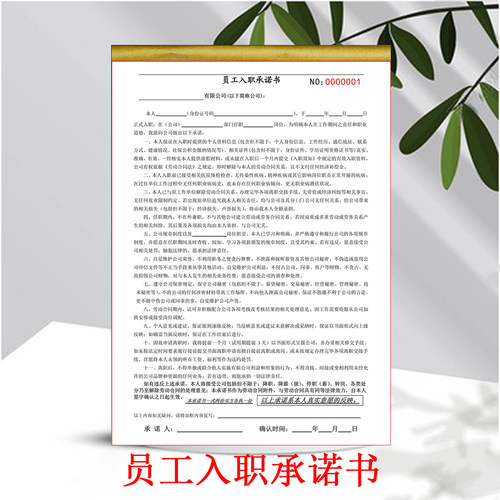 保密协议入职承诺书试用期合同