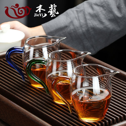 杰艺加厚玻璃公道杯分茶器