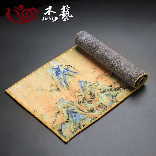 高档加厚毛绒吸水茶巾茶布