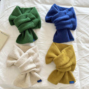 羽绒服领子防脏围巾交叉护颈短款小围巾女冬季2025新款围脖颈高级