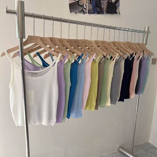 韩货东大门erume天丝亚麻吊带女多巴胺色系百搭简约可外穿背心夏