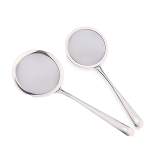 特厚超密漏勺笊篱漏网过滤网筛细不锈钢撇油勺厨房家用滤油网豆浆