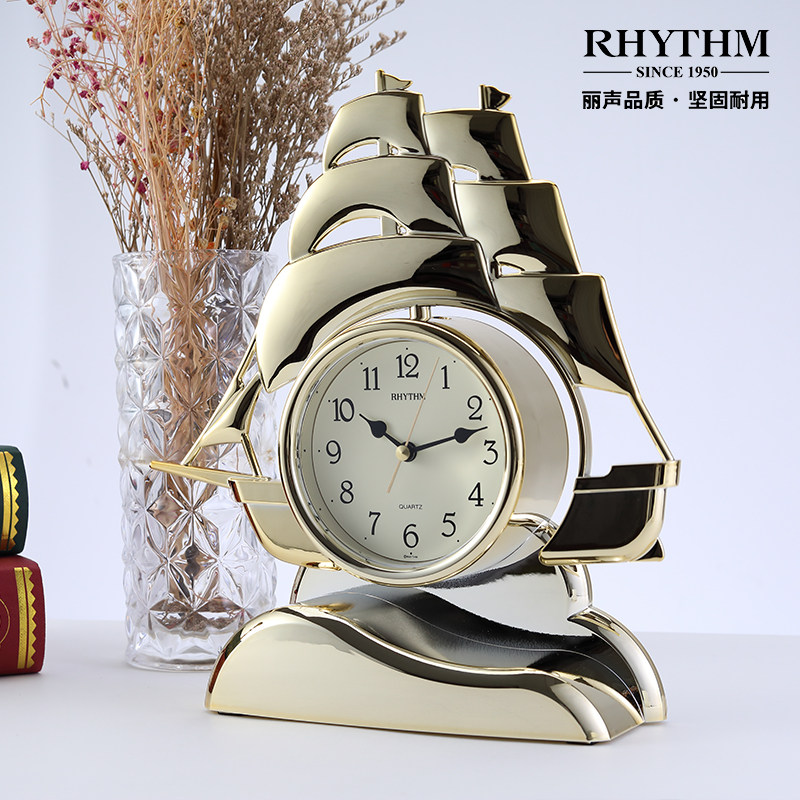 rhythm丽声座钟表客厅大堂艺术欧式古典豪华黄金4rp772