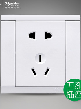 施耐德a5莹润系列10a二三极插座
