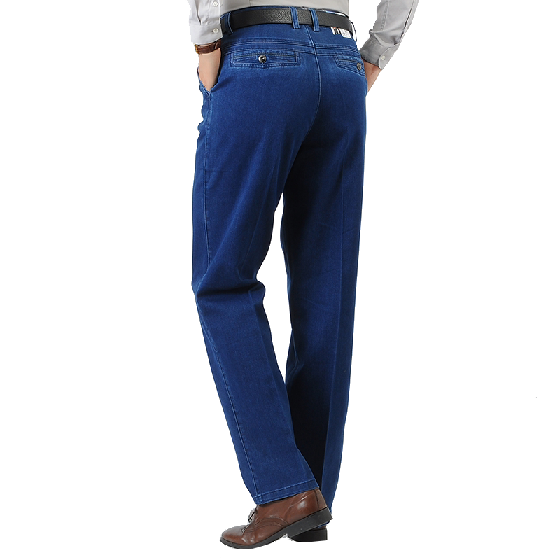 新塘利鹰2025秋冬款中老年男牛仔裤宽松直筒高腰深裆爸爸装男裤