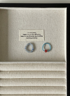 多巴胺串珠撞色可爱时尚闺蜜个性戒指饰品百搭指环