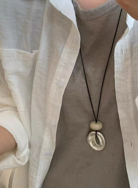 fever同款秋冬手工毛衣链吊坠小众时尚高级感长款百搭项链饰品