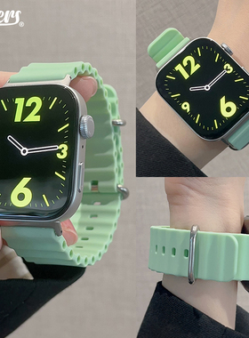 纯色硅胶海洋款表带适用于华为fit34pro手表表带休闲运动透气男女