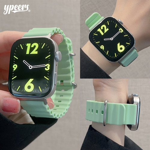 ypeers硅胶海洋款表带运动透气
