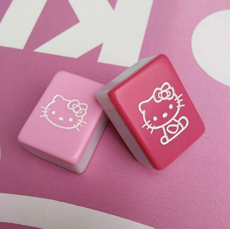 hellokitty麻将 家用卡通KT麻将 中大号手打凯蒂猫麻将可爱
