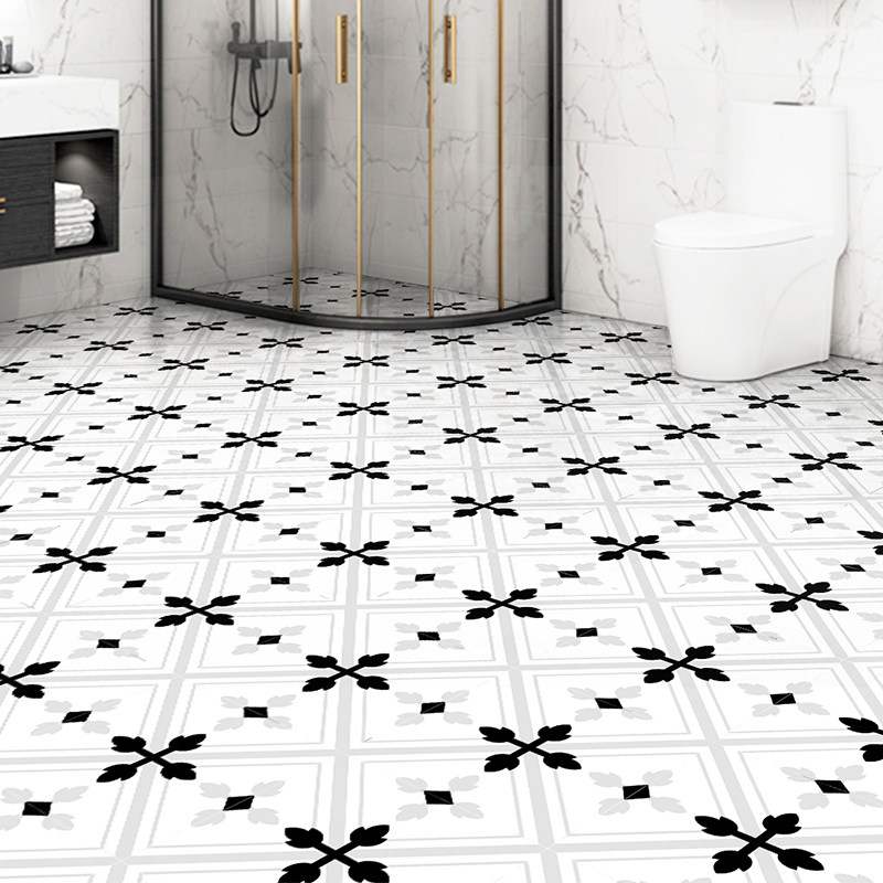 卫生间花砖地贴浴室厕所厨房地板砖翻新改造防水防滑铺地面材料