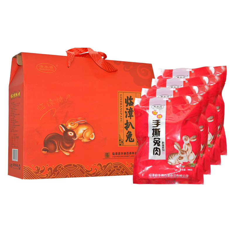 漳水源临漳扒兔微辣手撕兔肉礼盒图片
