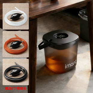 茶盘排水管带桶一套茶具配件茶台下水管软管带吸水球茶桌茶几大全