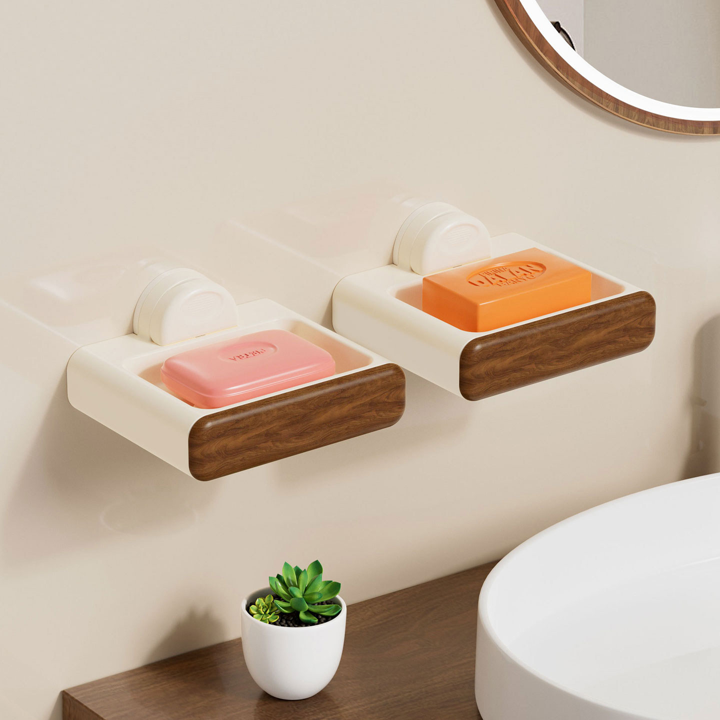 肥皂盒壁挂免打孔高级感吸盘式香皂盒中古风2025新款家用浴室沥水,家庭/个人清洁工具,皂盒,淘宝优惠券,粉丝福利购,淘宝优惠卷