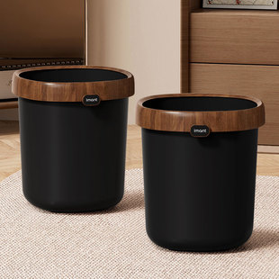 高端大气上档次垃圾桶中古风室内家庭纸篓高颜值卧室大容量纸篓