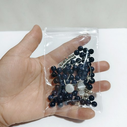 三条随机 天然蓝沙石水晶玉髓玛瑙多层手链(弹力绳已断可当配件)
