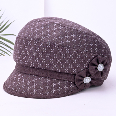 中老年鸭舌帽薄款布帽春秋妈妈帽