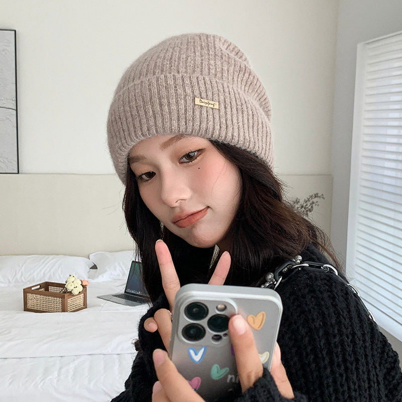 冬季2026新款女式毛线帽百搭新款时尚保暖女士针织帽护耳帽棉帽潮