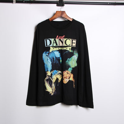 Bigbang权志龙GD同款Last Dance人物印花应援长袖纯棉T恤上衣服潮