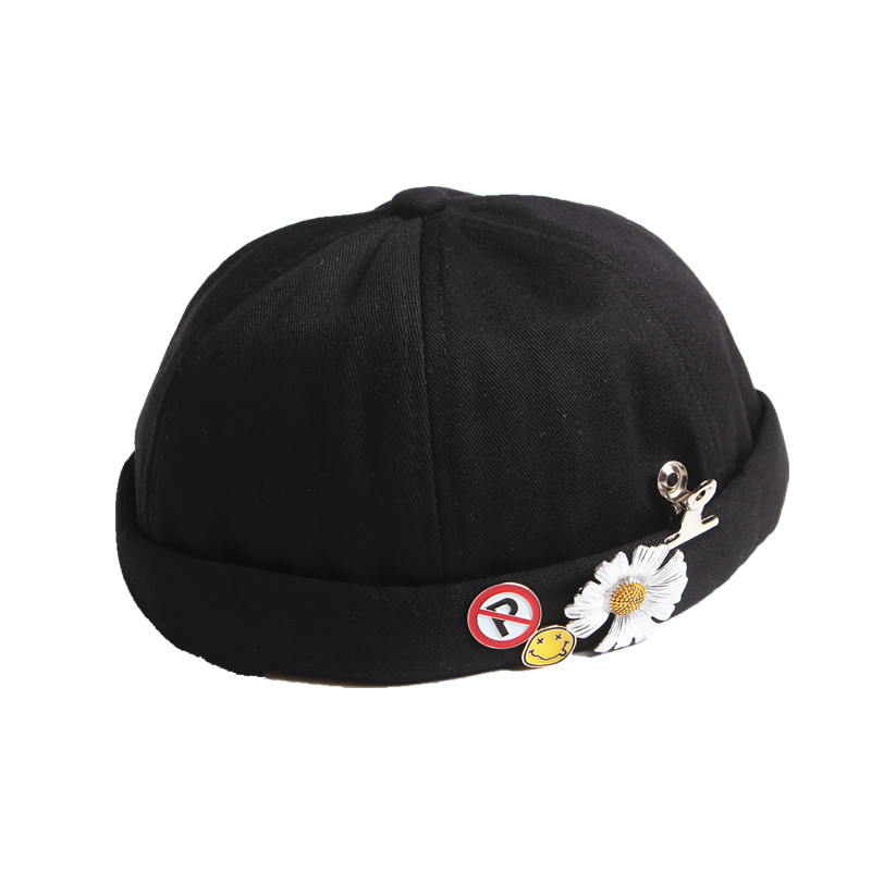 同款男女瓜皮黑色日系复古地主帽