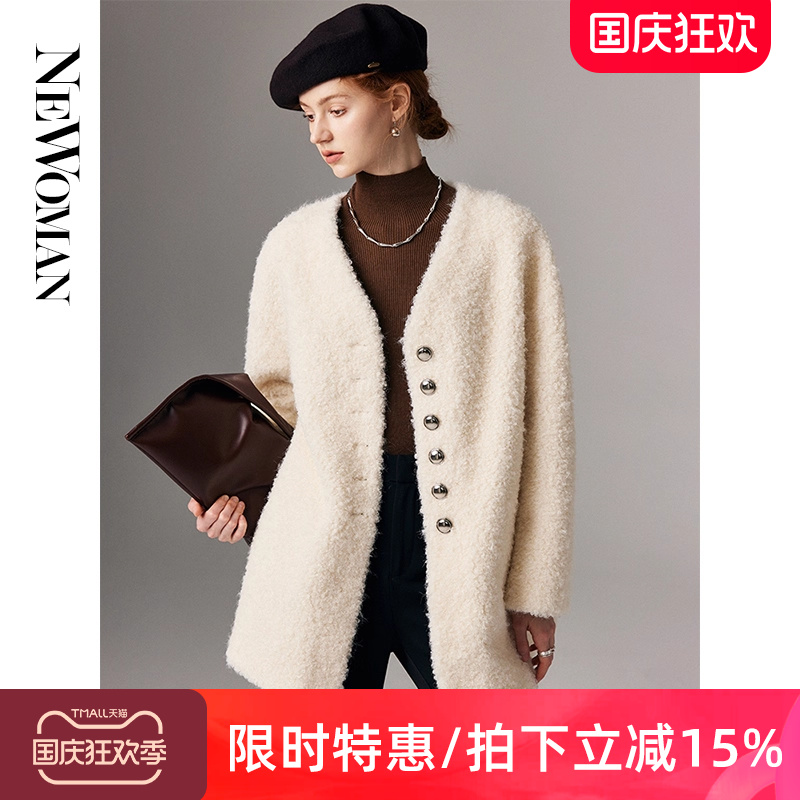皮毛一体外套女中长款皮草大衣