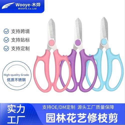 多功能花艺剪刀花朵修枝剪盘栽园艺家用v型裁剪鲜花手工