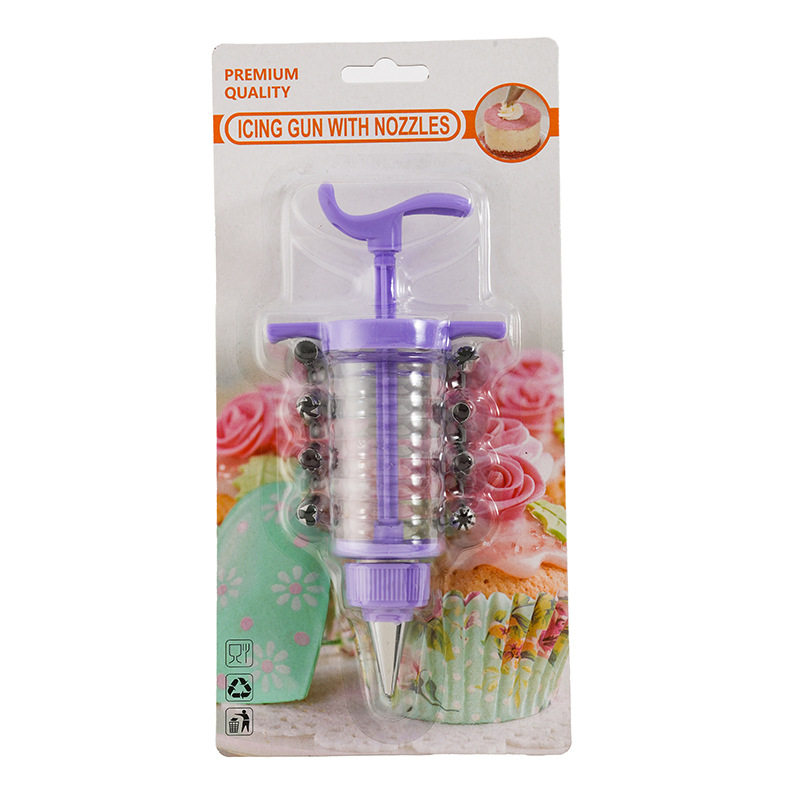 塑料裱花枪蛋糕曲奇挤奶器不锈钢裱花嘴套装硅胶刮刀套装厂家直销