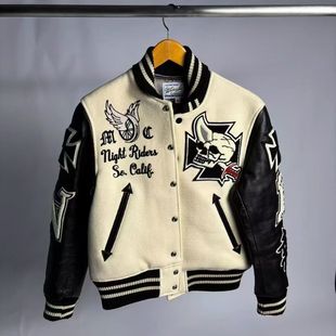 黑木出品骷髅东洋骑士棒球Cleanfit风格穿搭修身立领vibe收腰外套