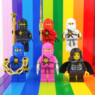 初代幻影忍者粉赞小劳埃德元 人仔礼物玩具 素大师凯杰赞寇益智拼装