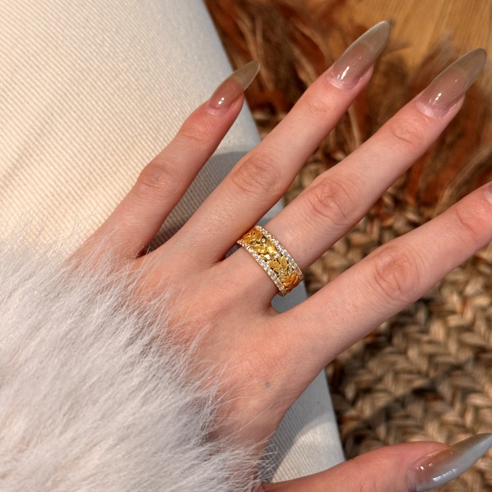 S925纯银麦穗磨砂新中式闭口戒指几何小众锆石银戒宽版轻奢指环,饰品/流行首饰/时尚饰品新,银饰戒指,淘宝优惠券,粉丝福利购,淘宝优惠卷