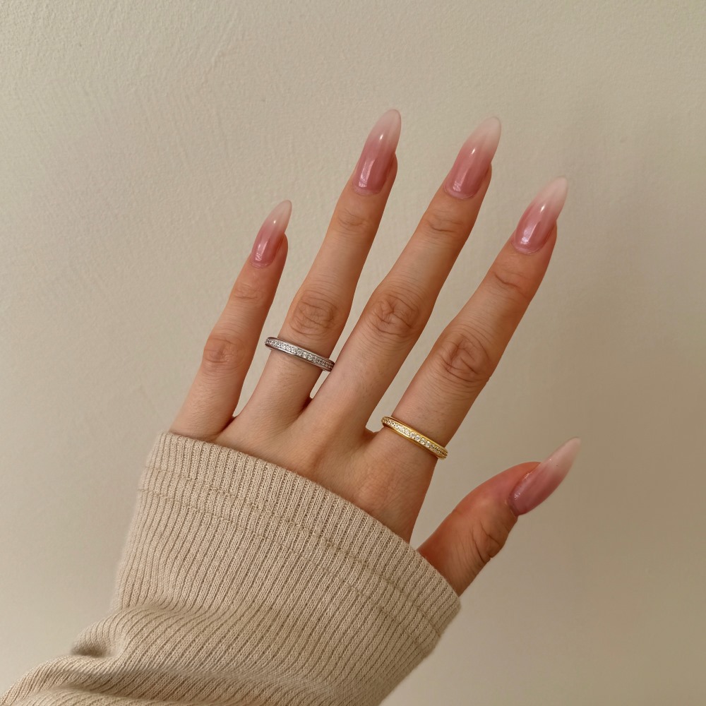 满镶锆石纯银戒指精致高级感银戒