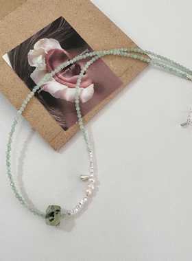 超仙天然石韩国通体颈链碎银子