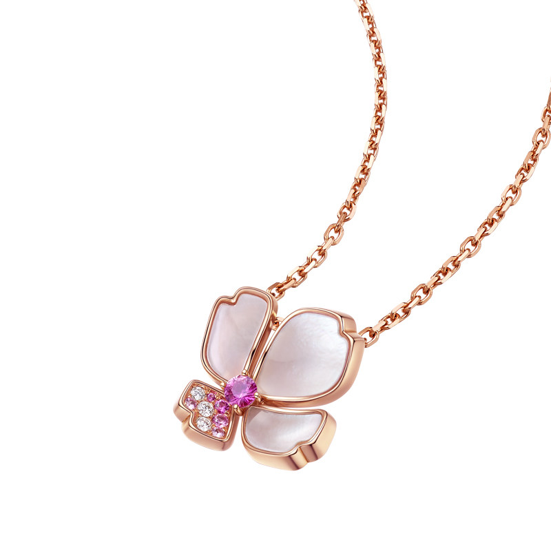 CC卡美珠宝东方幸趣系列 吉叶18K金钻石宝石链牌高级珠宝官方正品