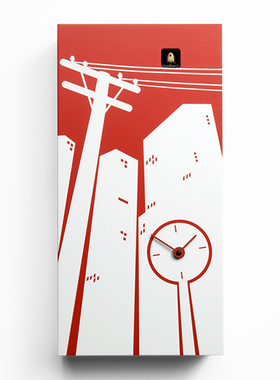 意大利Progetti咕咕钟CucuCity城市挂钟表个性家居创意设计欧式