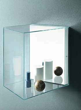 意大利GLAS ITALIA壁柜陈列架柜子Heigh Ho镜面玻璃背灯创意简约